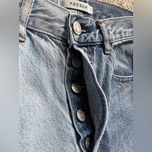 Pacsun Dad Color Block High-Rise Button Fly Jeans Sz 27 - Picture 10 of 12